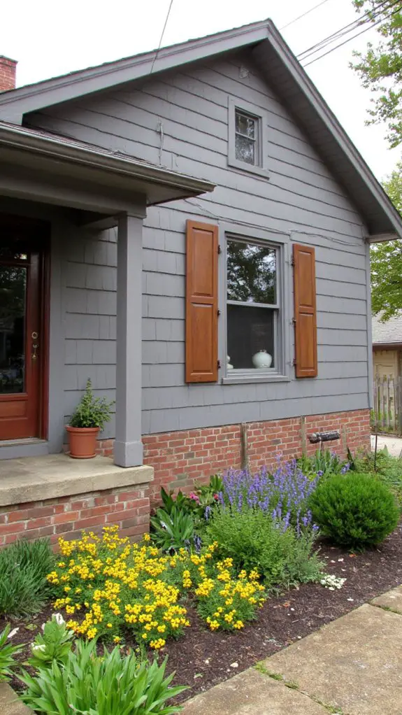 warm earthy brown shutters