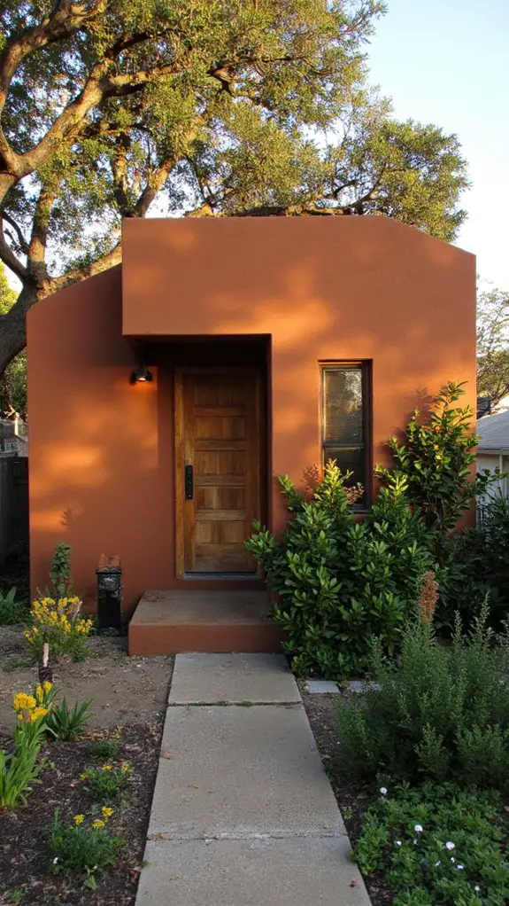warm earthy exterior elegance