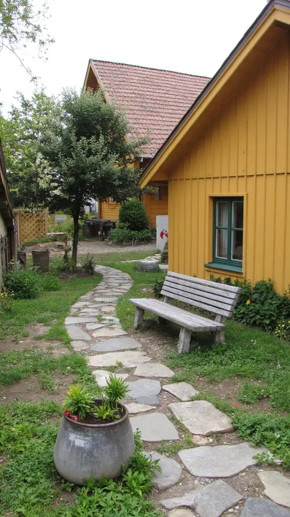 warm earthy yellow exterior