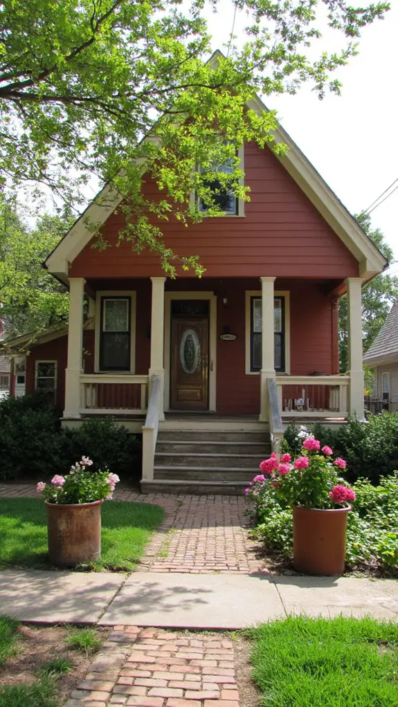 warm elegant exterior pairing