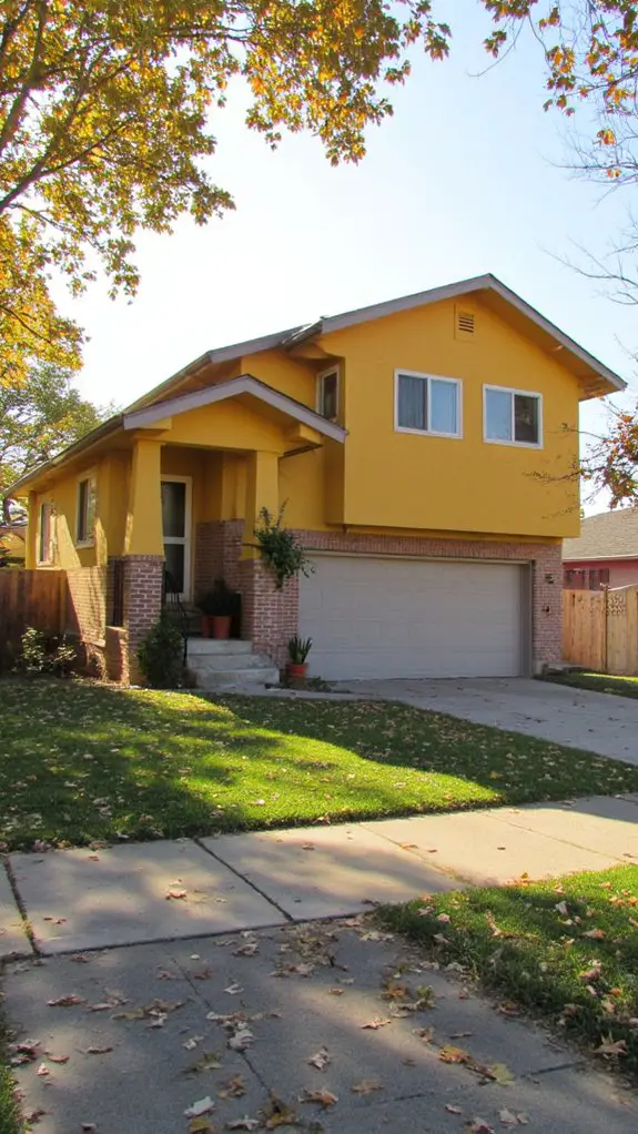 warm honey yellow exterior