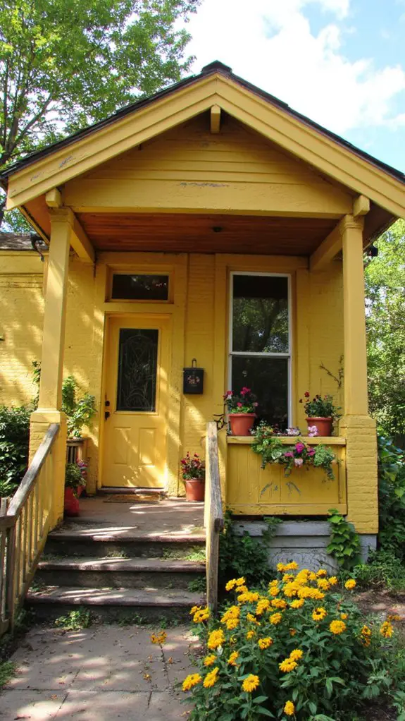 warm joyful home exterior