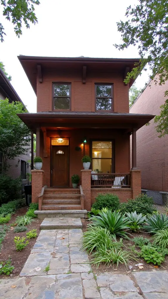 warm minimalist brick accents