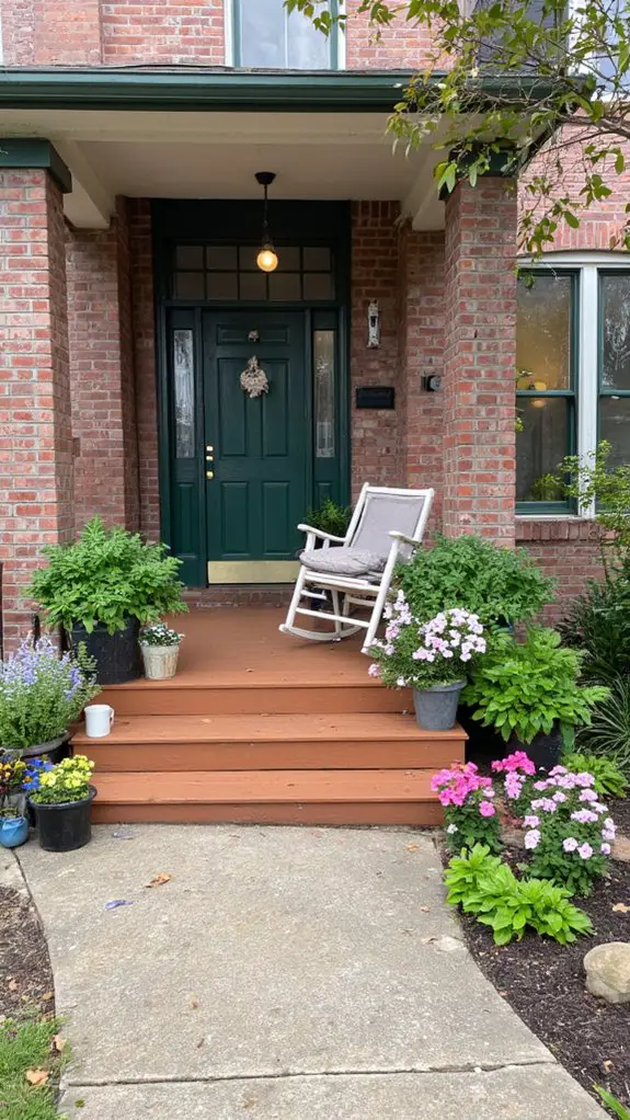warm mocha brown porch