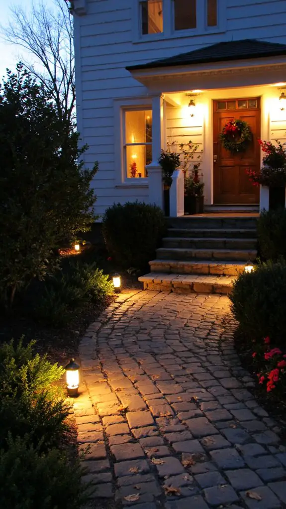 warm pathway lighting aesthetics