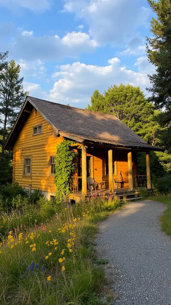warm rustic cabin retreat