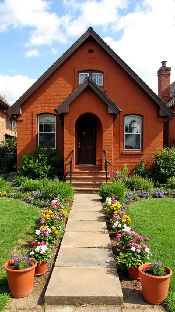 warm terracotta deep chocolate