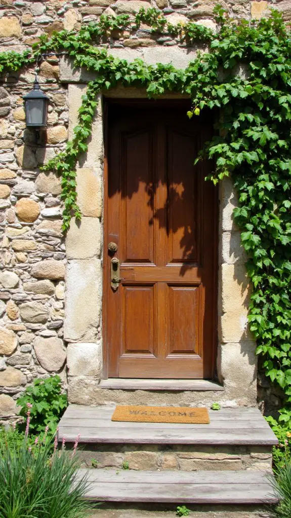 warm welcoming brown stone