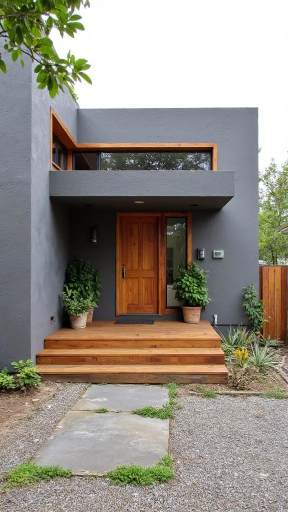 warm wood enhances gray