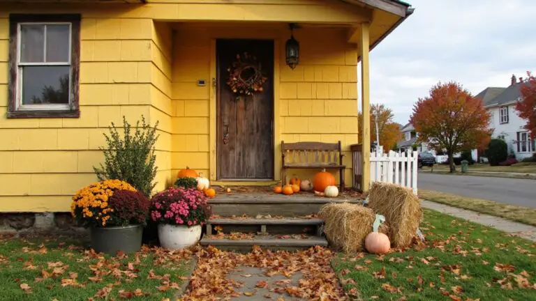 warm yellow autumn decorations