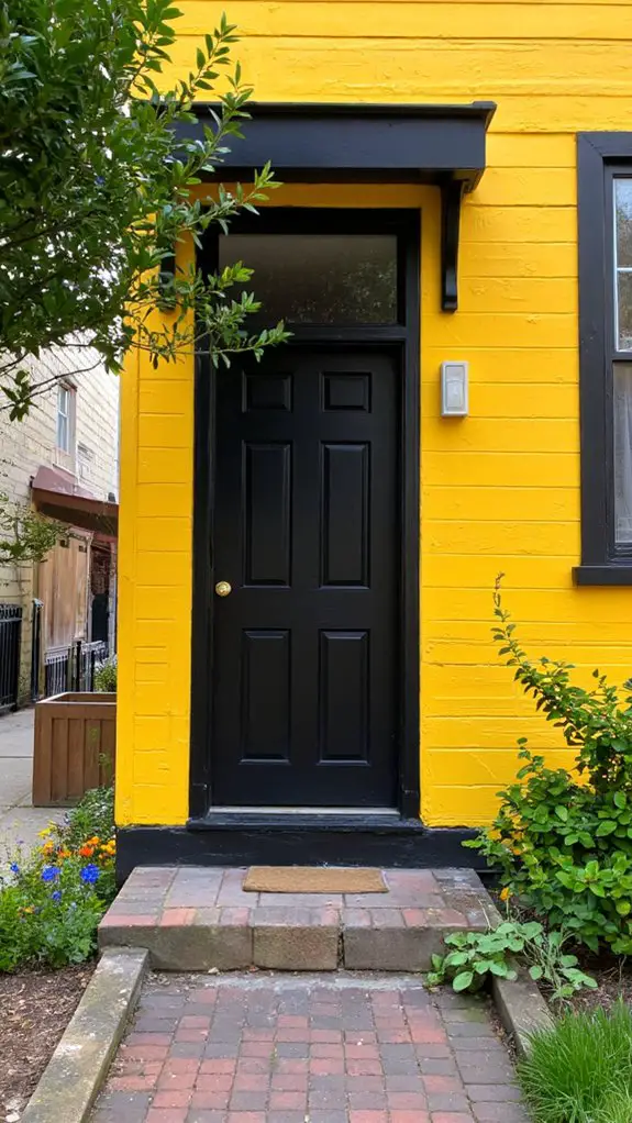 warm yellow sleek black