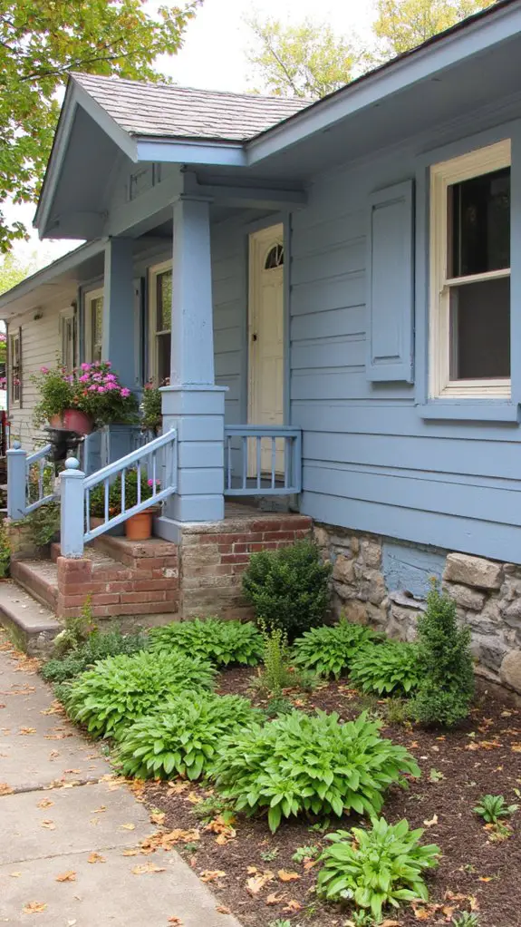 welcoming blue ranch home