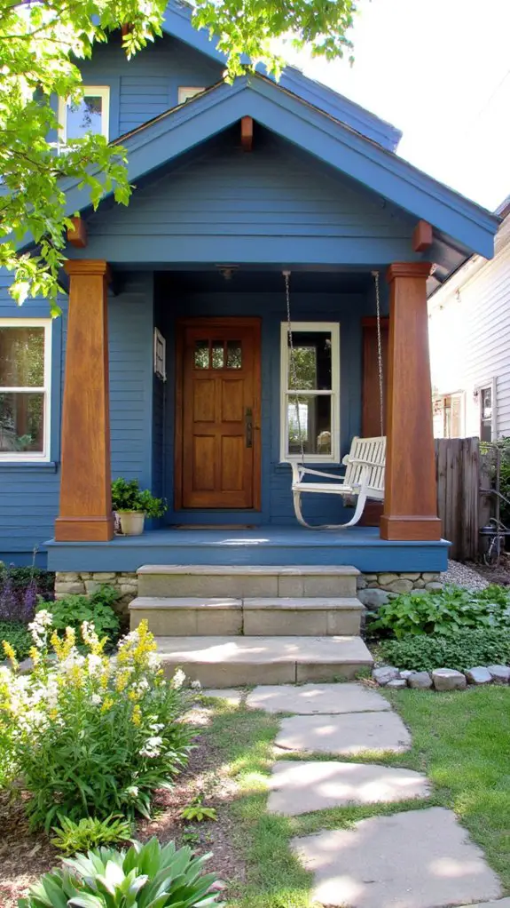 welcoming blue wooden elegance