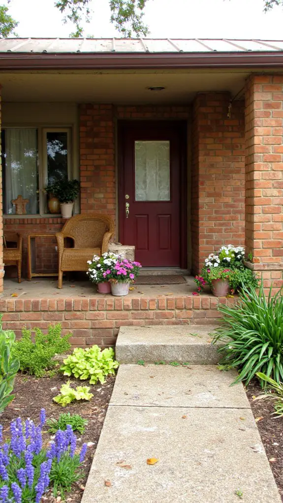 welcoming entryway with plants