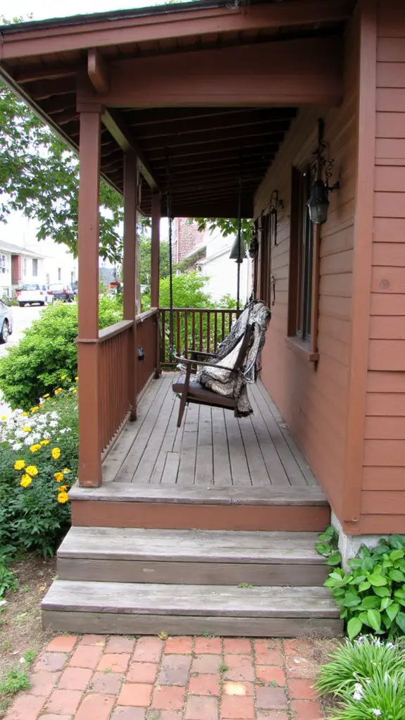welcoming porch swing addition