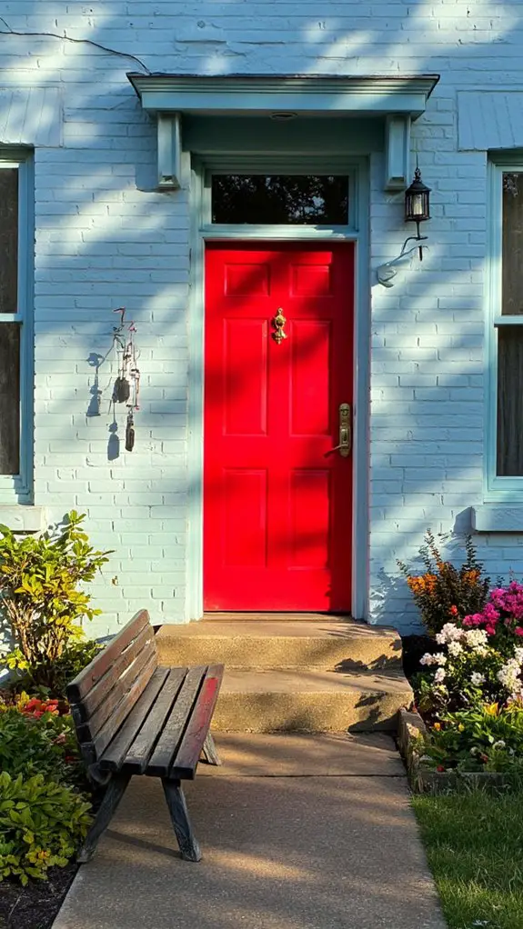 whimsical blue and red