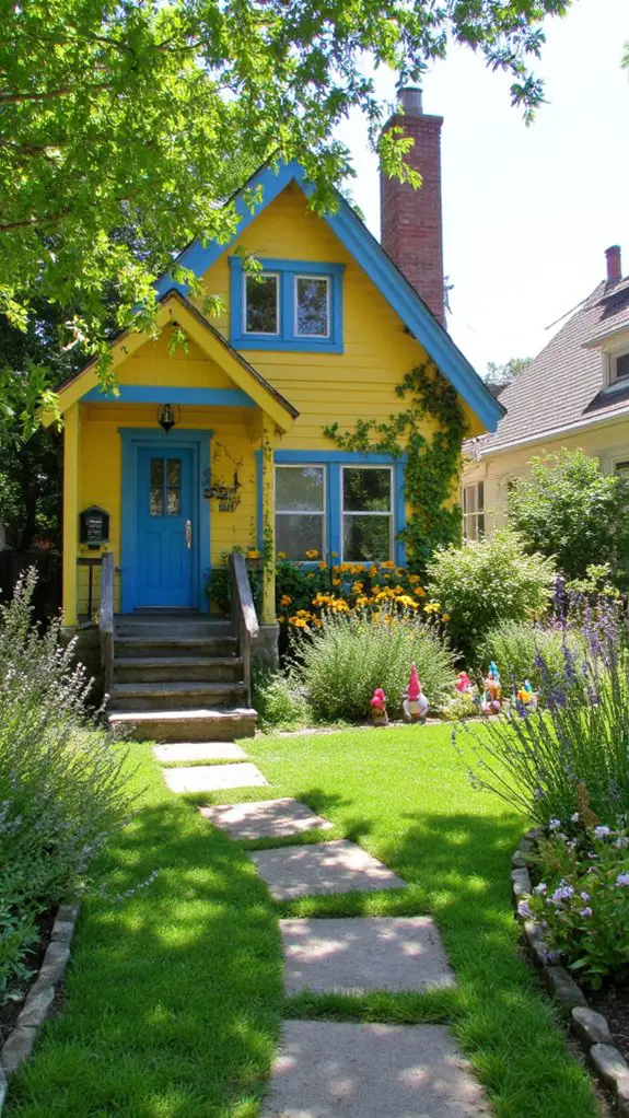 whimsical cottage in bloom
