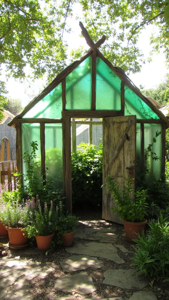 whimsical driftwood garden sanctuary