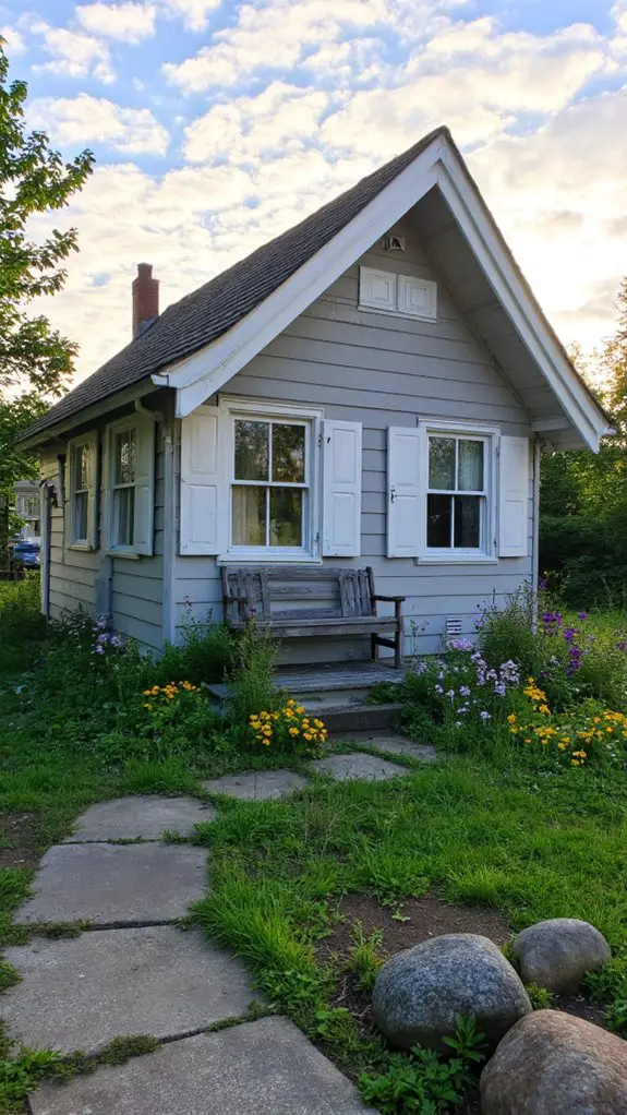 whimsical gray cottage design