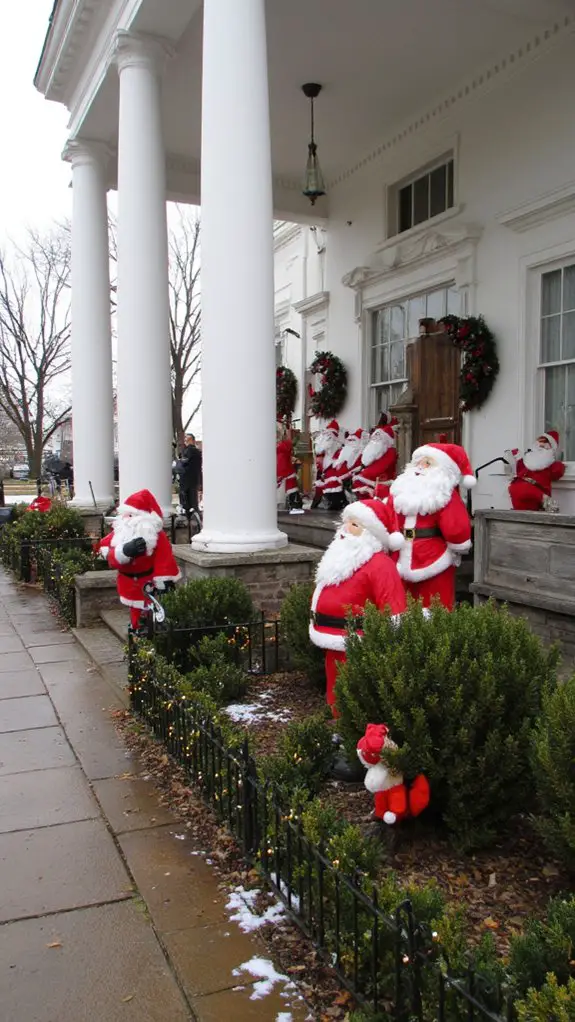 whimsical holiday santa figurines
