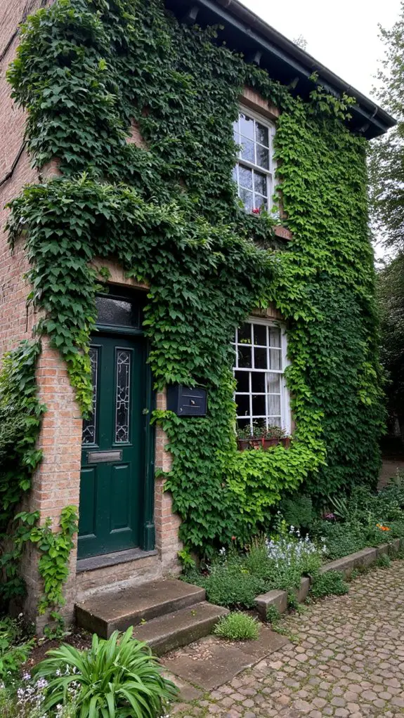 whimsical ivy covered architecture