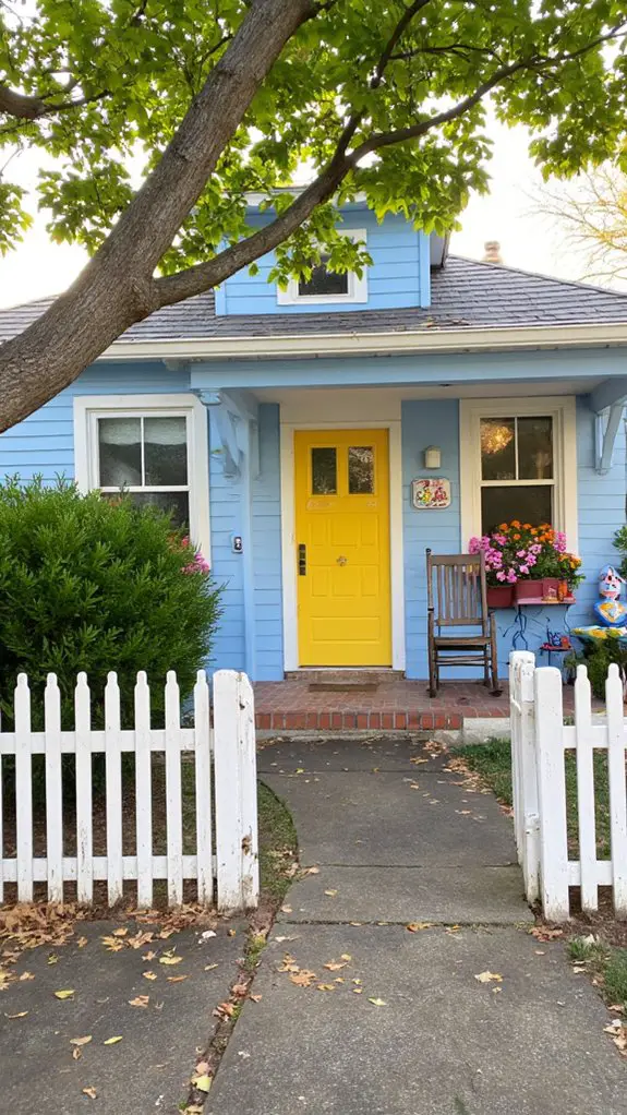 whimsical light blue accents