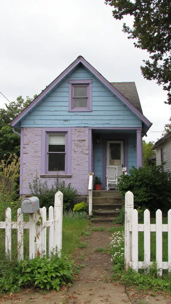 whimsical light blue lavender combination