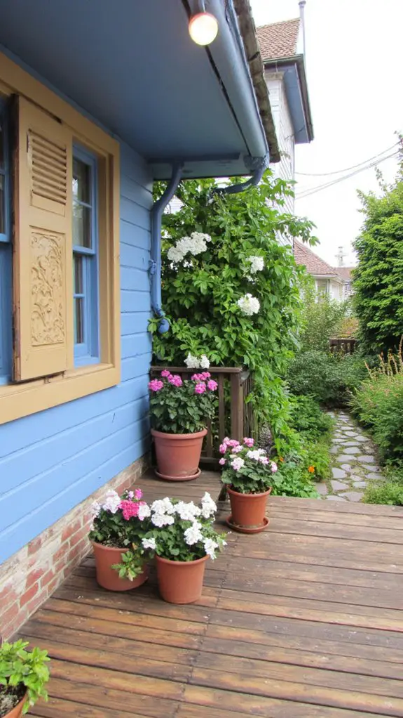 whimsical periwinkle and tan