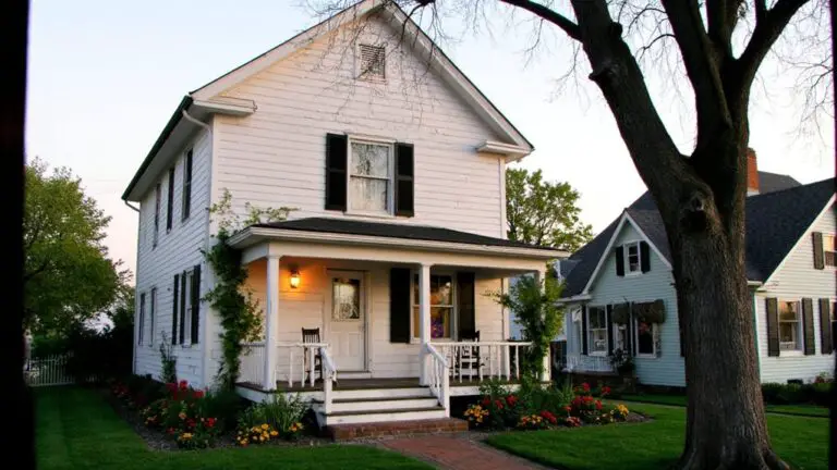 white two story house designs