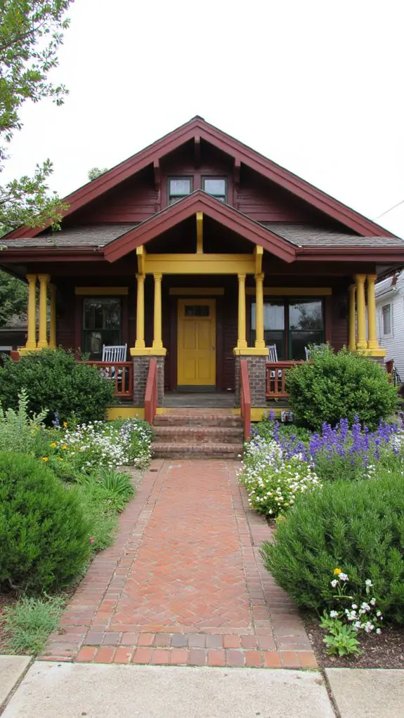 yellow accents enhance warmth