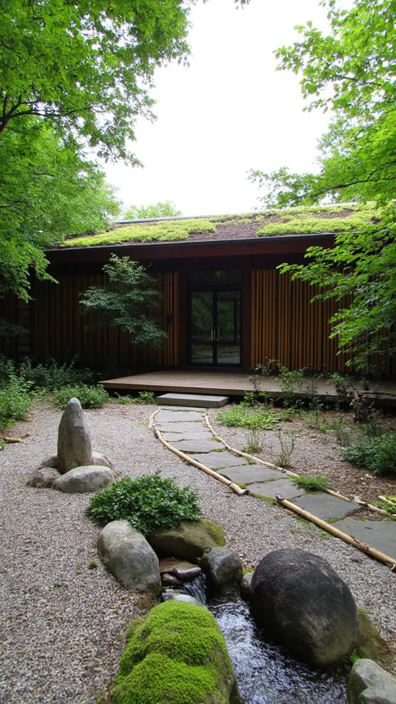 zen inspired tranquil greenhouse design