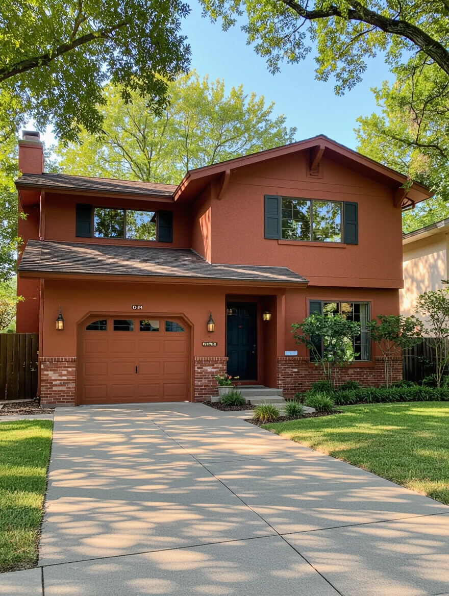 Suburban Charm with a Splash of Rust