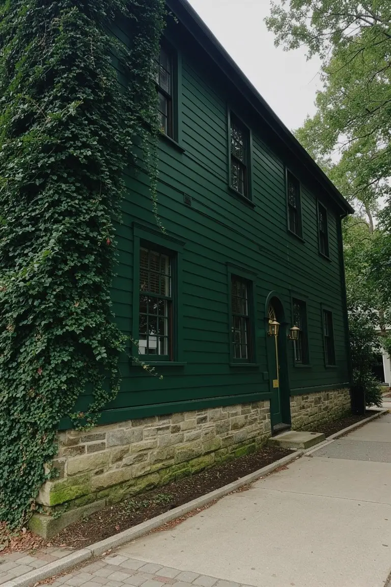 Deep Green Siding
