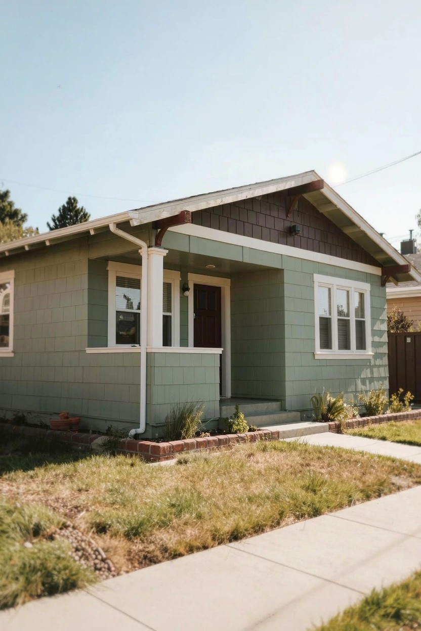 Soft Sage Green Exterior