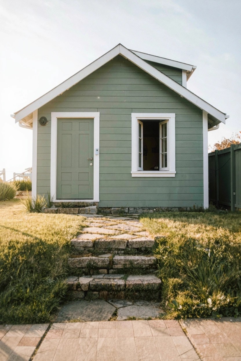 Pale Sage Green Siding