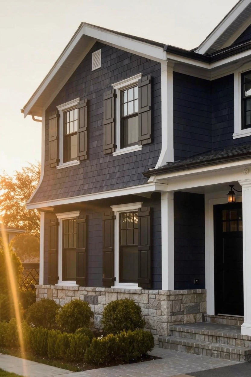 Deep Navy Siding