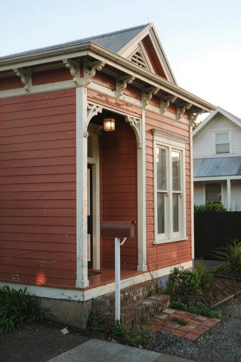 Warm Brick Red Siding