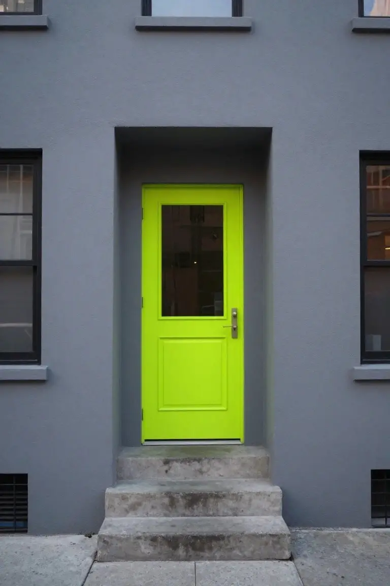 Bright Lime Green Door