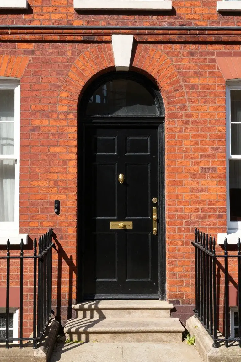 Deep Black Front Door