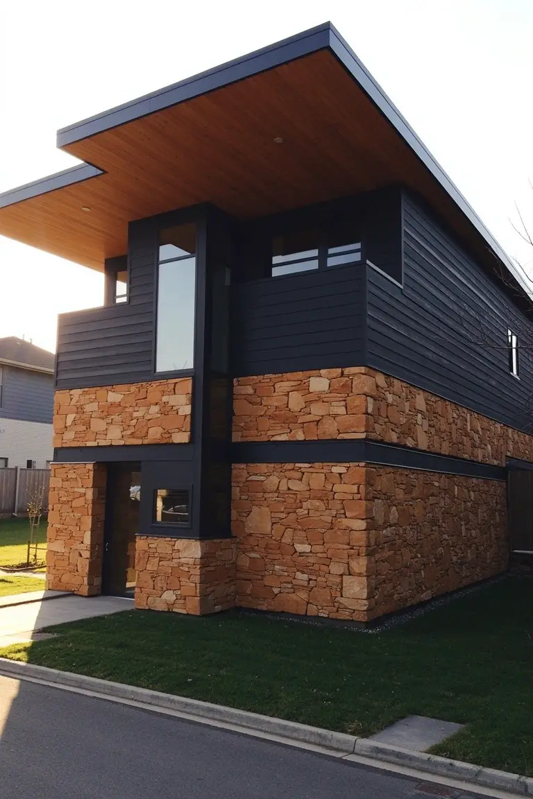 Dark Charcoal Gray Siding