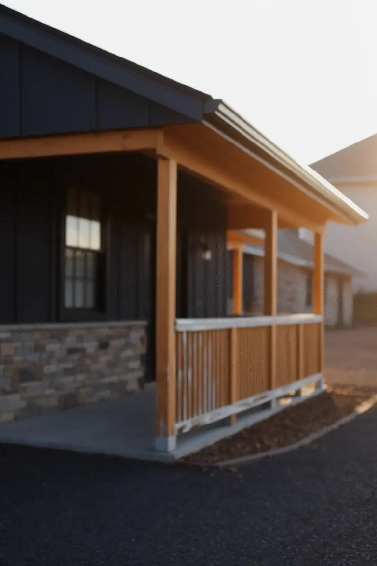 Deep Charcoal Gray Siding