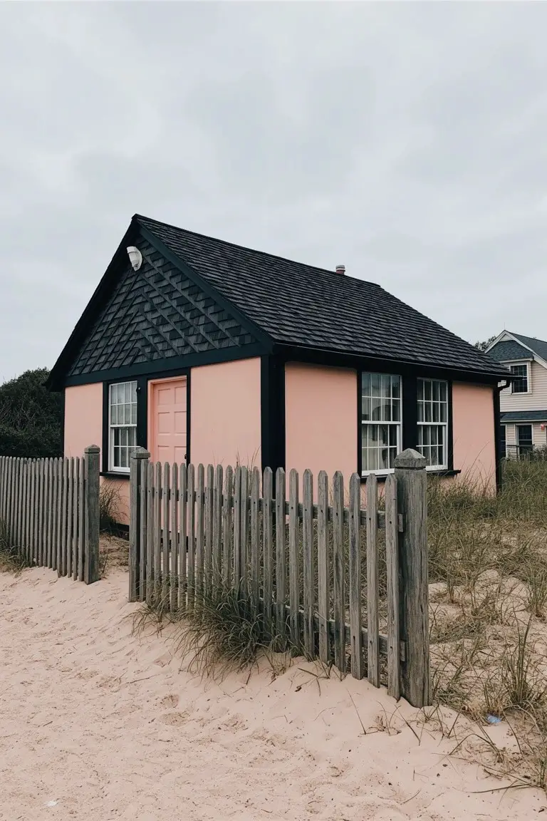 Blush Pink Exterior Walls