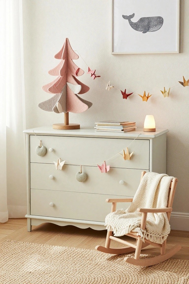 Cozy Felt Christmas Tree in the Nursery