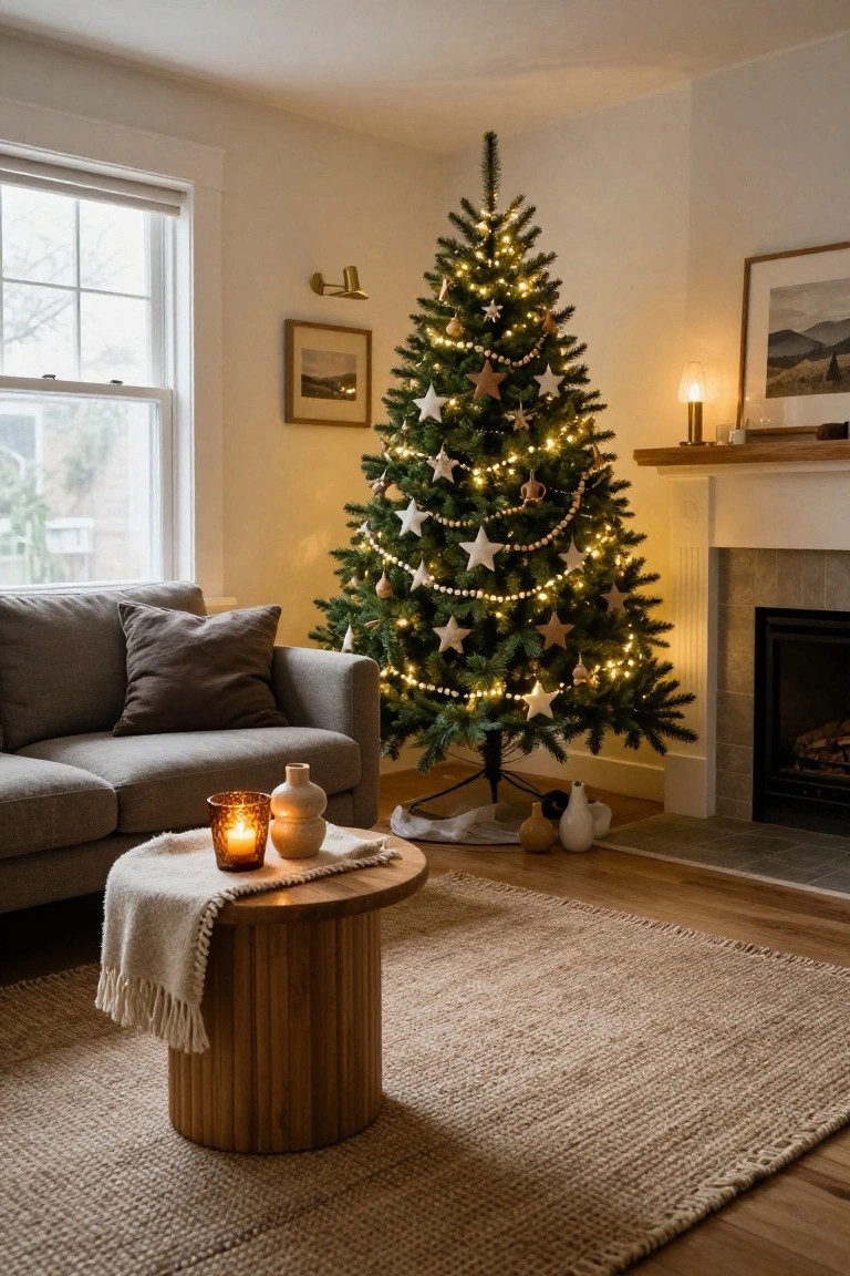 Natural Garlands on the Christmas Tree