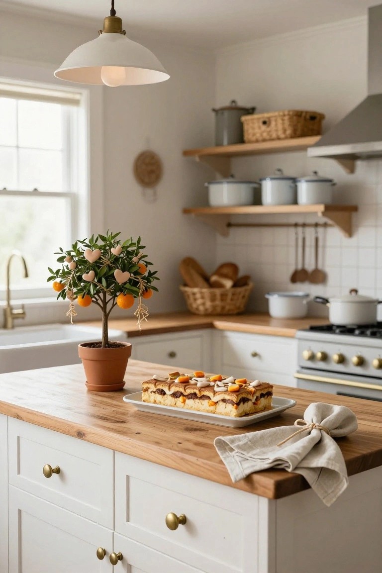 Orange Tree as Cozy Christmas Tree