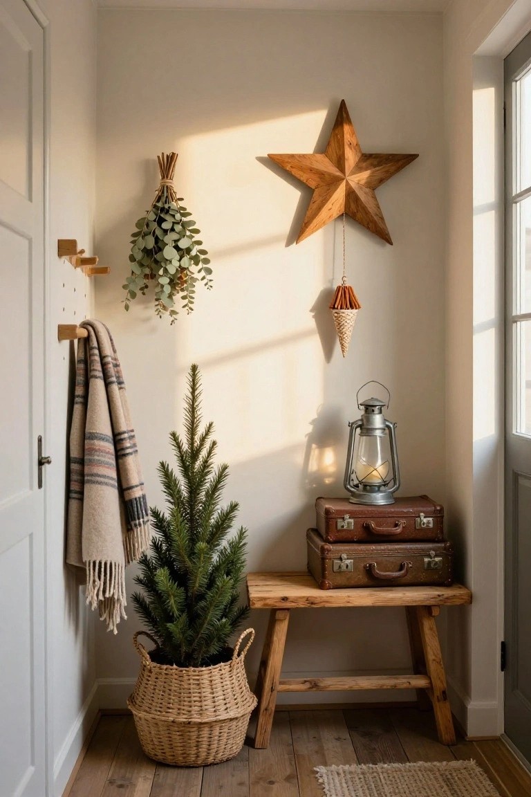Small Christmas Tree Entryway Nook