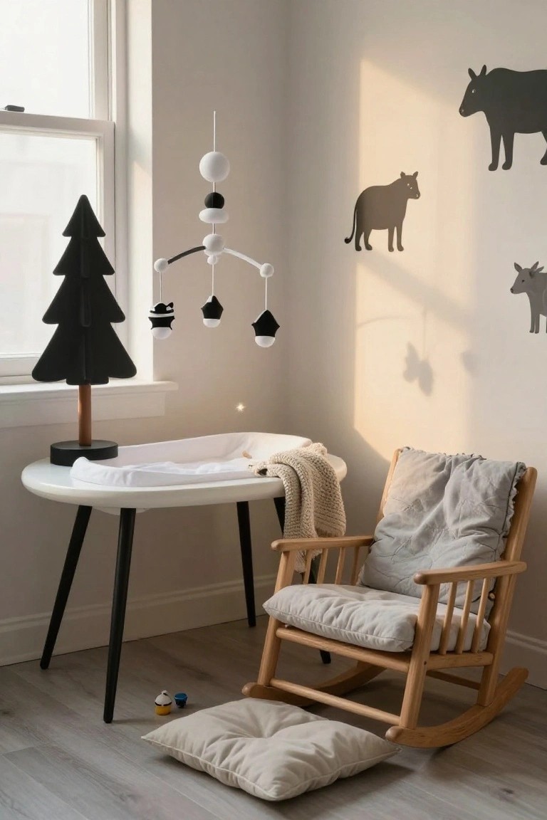 Black Christmas Tree in the Nursery