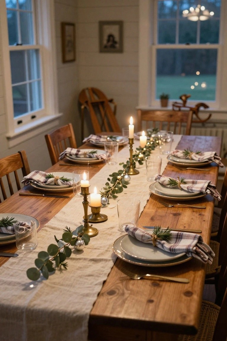 Rustic Greenery Table Runner