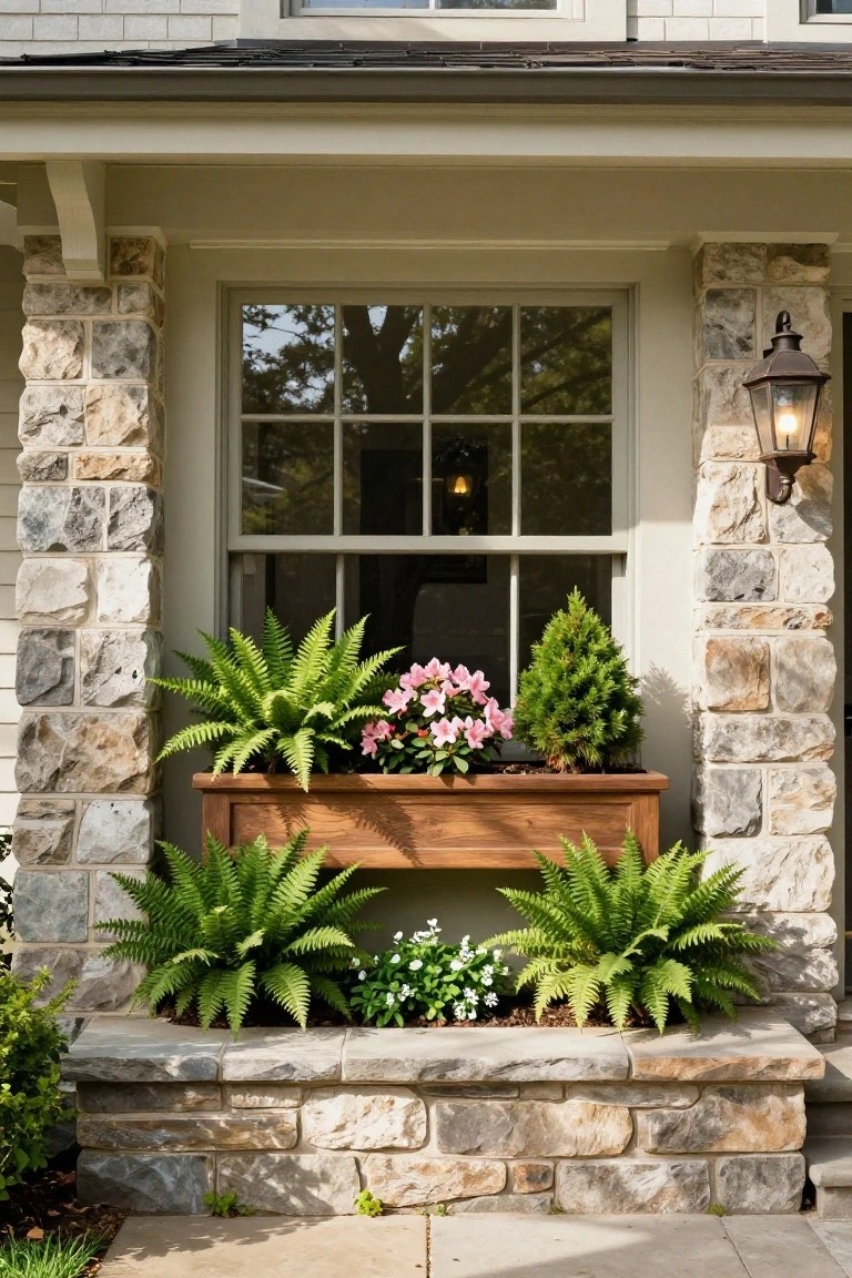 Trough Planters Under Windows