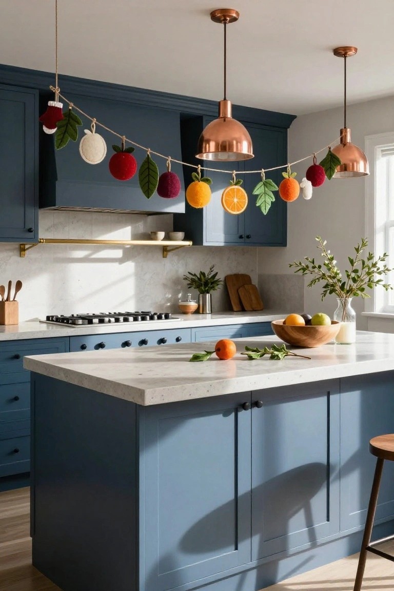 Felt Fruit Garland for Kitchen Holidays